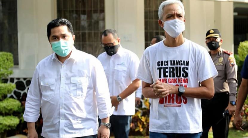 Ganjar Pranowo dan Erick Thohir (foto: Istimewa)