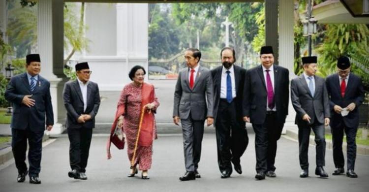 Presiden Jokowi bersama para Ketum Partai saat acata di Istana Negara beberapa waktu yang lalu. (Foto : Setpres)