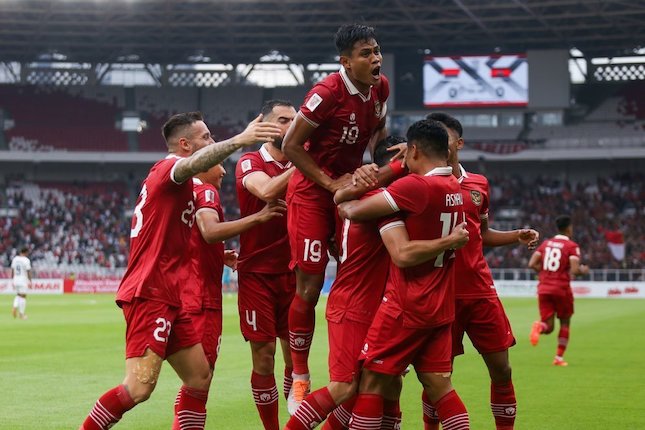 Menang 2-1 Dari Kamboja, Shin Tae Yong Masih Belum Puas Selebrasi timnas Indonedia usai mencetak gol ke dua ke gawang Kamboja.