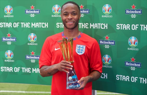 Bintang Timnas Inggris Raheem Sterling. (Ist)