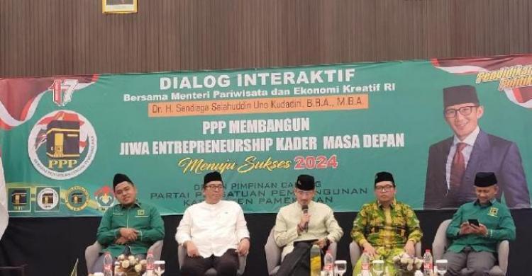 Sandiaga Makin Berani Ngelangkahi Prabowo Sandiaga Uno tampil di acara Internal PPP di Pamekasan, Madura, Jawa Timur. (Ist)