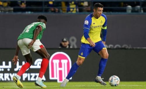 Cristiano Ronaldo saat beraksi mengantarkan Al Nassr menang 1-0 melawan Al Ettifaq. (Ist)