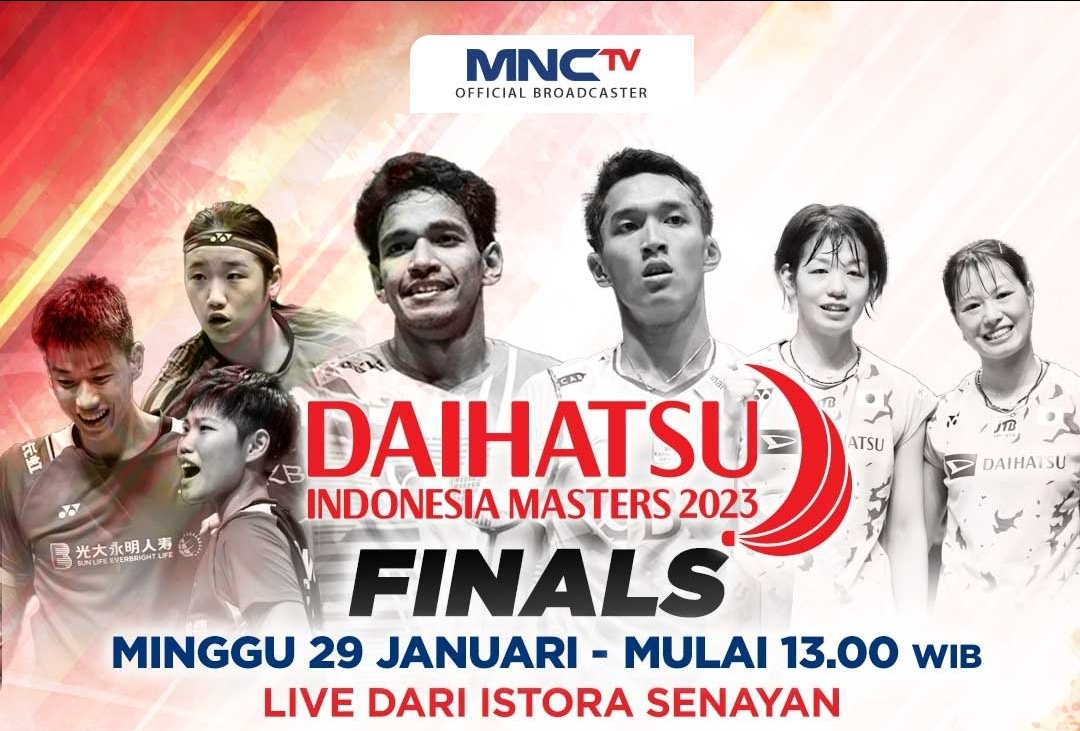 All Indonesian Final Tunggal Putra, Jonatan Christie vs Chico Aura Dwi Wardoyo di MNCTV Daihatsu Indonesia Masters 2023. (Ist)