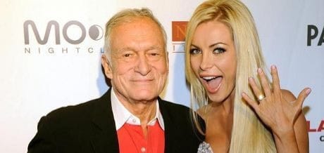 Crystal Harris dan mendiang Bos Playboy Hugh Hefner. (Ist)