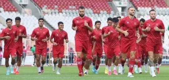 Indonesia Harus Menang, Harga Mati Timnas Indonesia sedang berlatih di Stadion Rizal Memorial, Manila. (Ist)