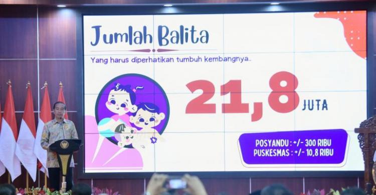 Presiden Jokowi pada acara Rakernas Program Banggakencana dan Penurunan Stunting BKKBN