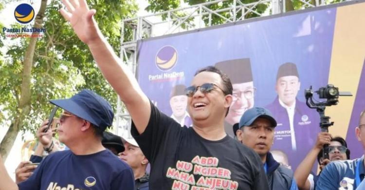 Anies Baswedan saat kampante di Kabupaten Bandung. (Ist)