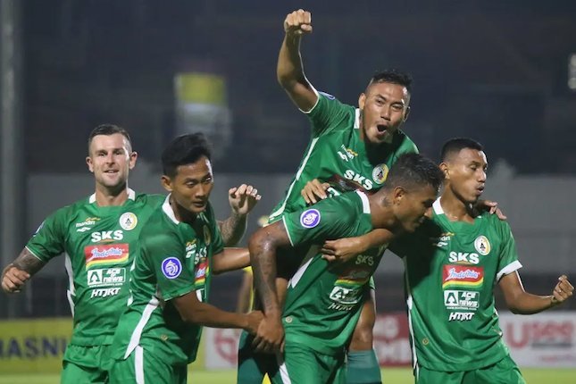 PSS Sleman Permalukan Arema FC 2-0 Selebrasi para pemain PSS Sleman saat berhasil mencetak gol ke gawang Arema FC. (Ist)