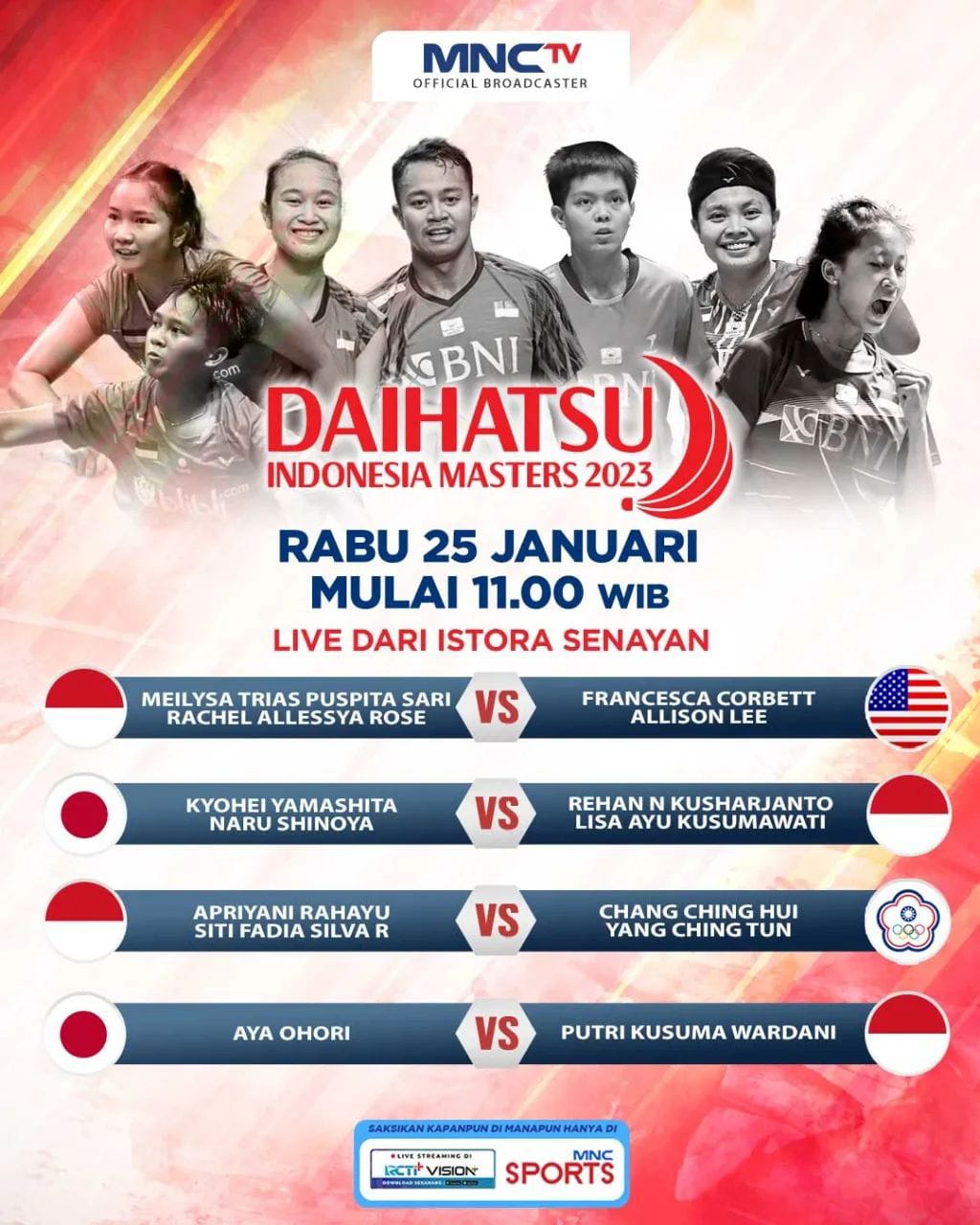Siang Ini, MNCTV Tayangkan 4 Pertandingan MNCTV Tayangkan 4 Pertandingan. (Dok)