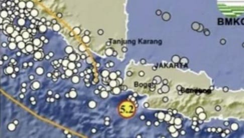 Gempa M5,2 Guncang Muarabinuangeun Banten, Tidak Berpotensi Tsunami (Foto : Istimewa)