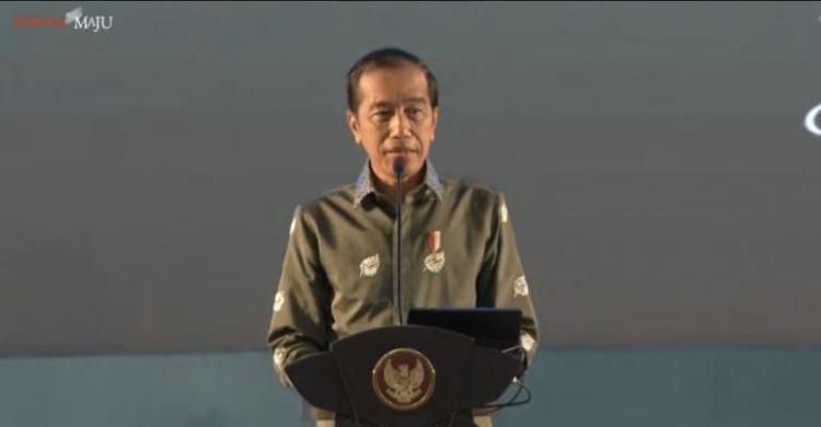 Presiden Jokowi pada acara HPN 2023 di Medan. (Ist)