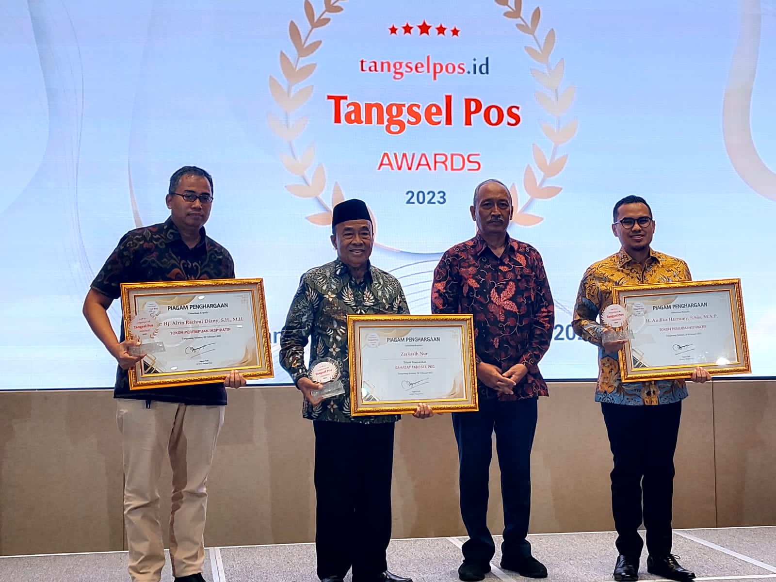 Kemeriahan Malam Penganugerahan Tangsel Pos Award : Bersama Membangun Banten Kemeriahan Malam Penganugerahan Tangsel Pos Award : Bersama Membangun Banten. (tangselpos.id/rmn)