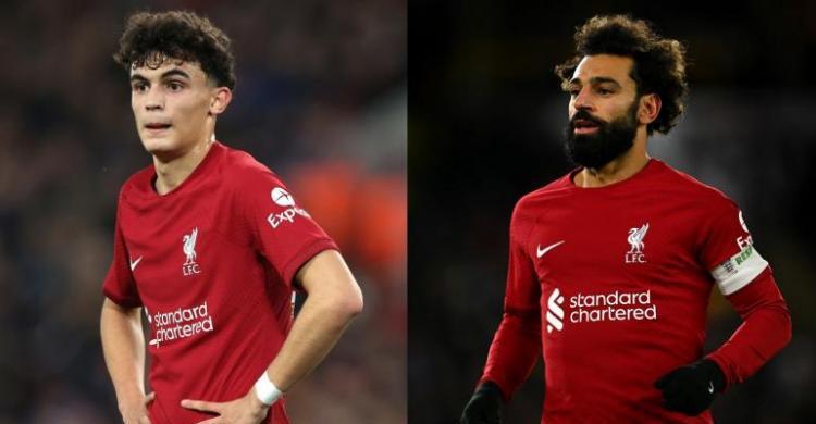 Mo Salah Puji Bajcetic Setinggi Langit Stefan Bajcetic (kiri) dan Moh Salah (kanan). (Ist)