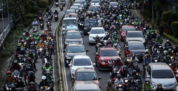Mobilitas Warga Di Jakarta Meningkat Kemacetan di salah satu jalan di Jakarta. (Ist)