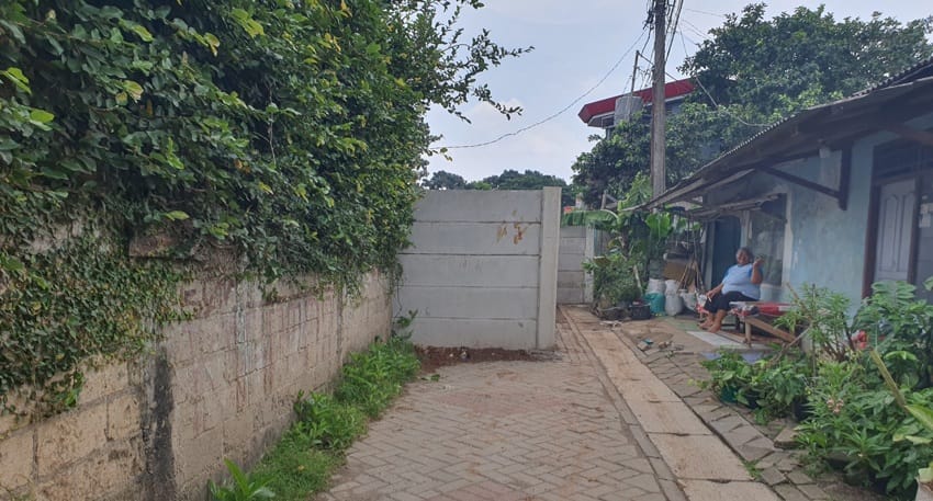 Pemilik Lahan Di Serpong Yang Tutup Akses Jalan Sudah Tak Mau Berunding Situasi Gang Besan usai ditembok beton. (Ist)
