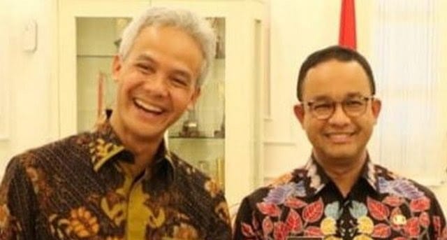 Populi Center: Head To Head, Ganjar 47,3 Persen VS Anies 35,4 Persen Ganjar Pranowo dan Anies Baswedan. (Ist)