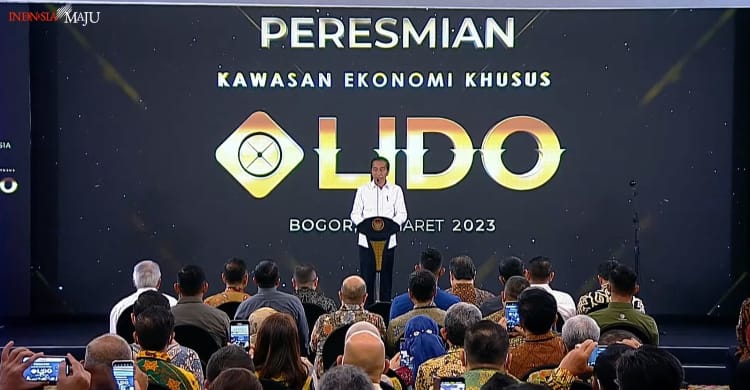 Diresmikan Jokowi, KEK Lido Bakal Jadi Wahana Wisata Yang Mempesona Presiden Jokowi pada peresmian KEH LIDO. (Ist)