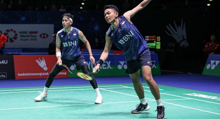Fajar/Rian Melangkah ke Semifinal All England 2023 Ganda putra Indonesia Fajar/Rian sukses melangkah ke Semifinal All England 2023. (Ist)