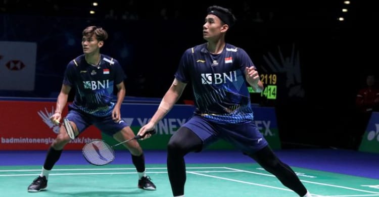 Ganda Bagas/Fikri Melaju Ke Perempat Final, Setelah Ganyang Malaysia Pasangan ganda Indonesia Bagas/Fikri. (Ist)