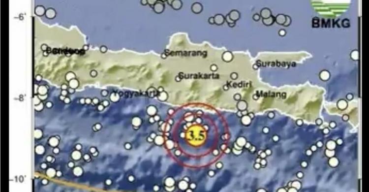 Gempa M3,5 Goyang Pacitan, Kedalaman 10 Km (Foto : Istimewa)