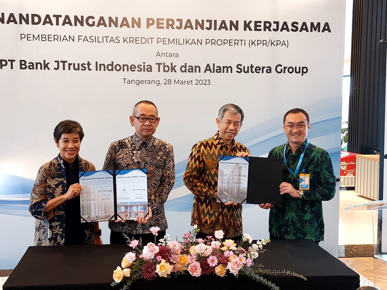 J Trust Bank Beri Tenor KPR & KPA Hingga 30 Tahun, Termasuk Bagi WNA Kerjasama Alam Sutera Group dan JTrust Bank. (Ist)