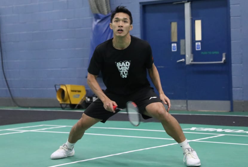 Tunggal putra Indonesia Jojo saat memulai latihan perdana di All England.