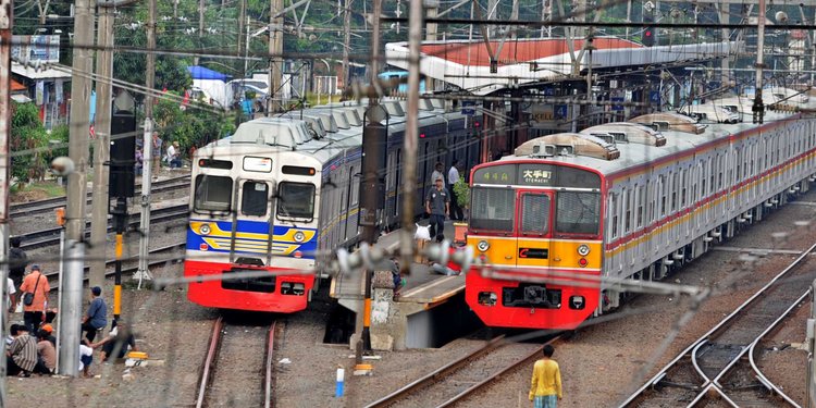 Gerbong KRL yang diimport dari Jepang. (Ist)