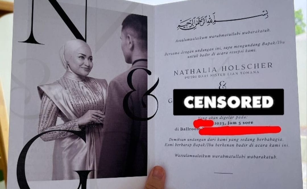 Nathalie Holscher Unggah Foto Undangan Nikah (Foto : Istimewa)