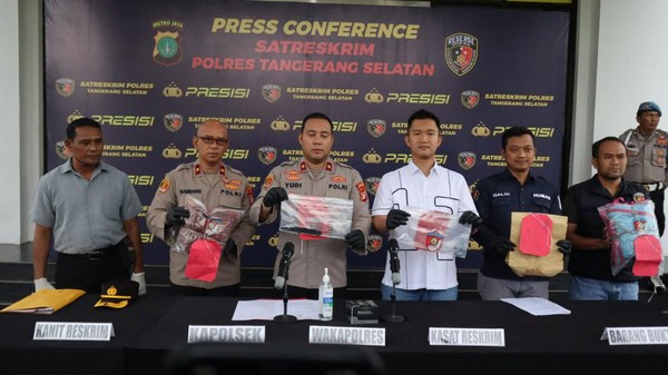 Tiga Orang di Tangerang Ditusuk di Lokasi Proyek Konferensi pers terkait penusukan yang memakan korban 3 orang