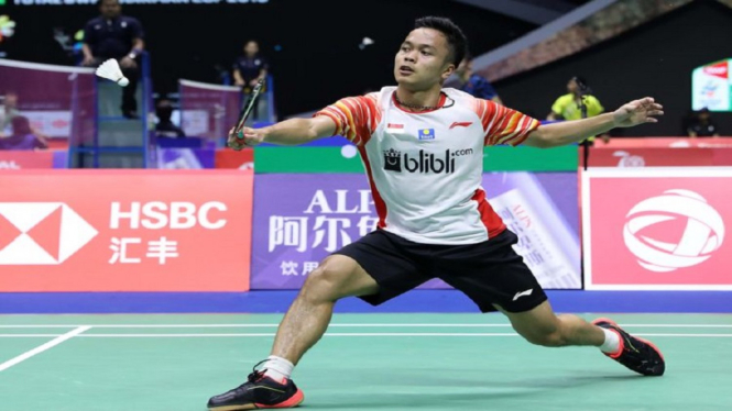Anthony Ginting Lolos Final Badminton Asia Championship 2023 Foto : Ist