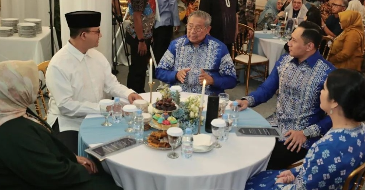 Hadiri Open House Di Rumah AHY, Anies Dapat Wejangan Dari SBY Foto : Ist