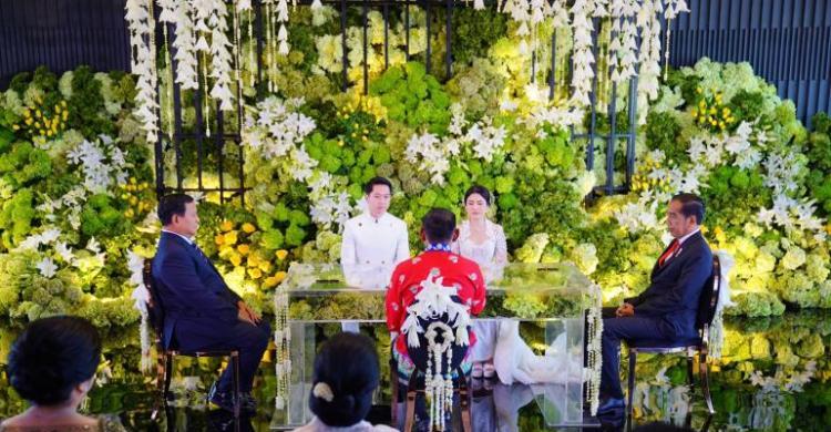 Jokowi dan Prabowo Jadi Saksi Pengesahan Pernikahan Kevin Sanjaya dan Valencia Tanoesoedibjo Foto : Ist