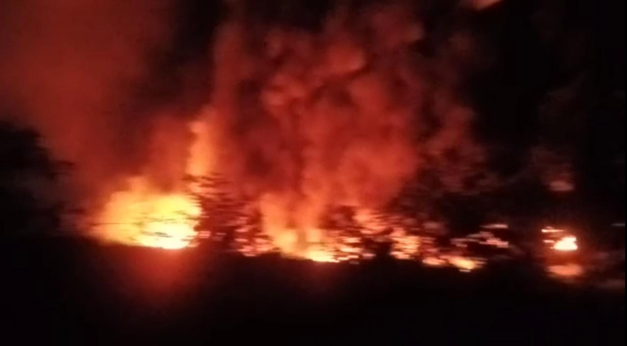 Pabrik Benang di Pasar Kemis Tangerang Luluh Lantak Dilahap Api Foto: Ist
