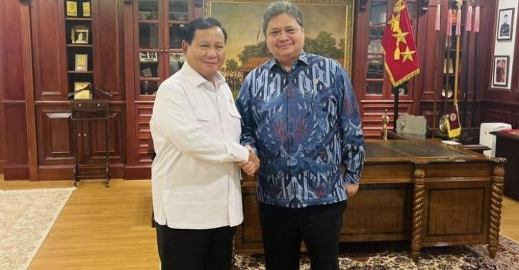 Sebelum Buka Puasa, Prabowo Ketemu Airlangga, Ini Isi Omongannya... foto : Ist