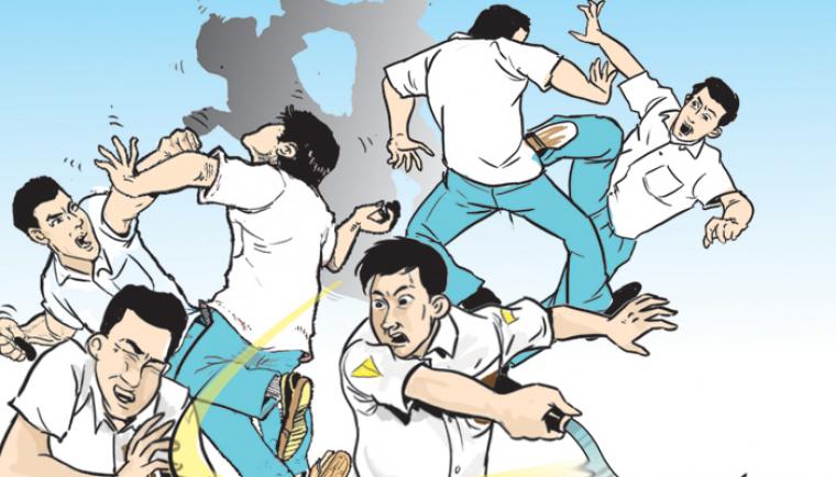Tawuran Kelompok Babakan Pocis Dengan Kelompok Pengasinan Ilustrasi