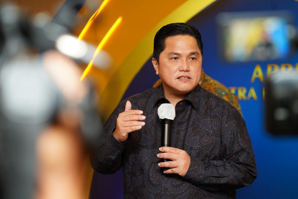 Elektabilitas Cawapres Tinggi, Erick Tetap Fokus Kerja Nyata Fokus Kerja Nyata Foto : Ist