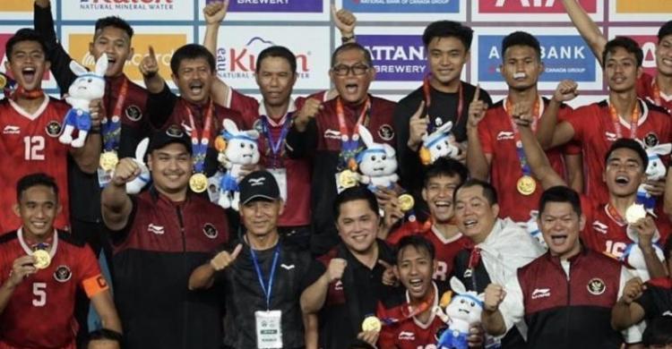 Erick Bersyukur, Utang Sejarah Cetak Emas SEA Games Terbayar Foto : Ist