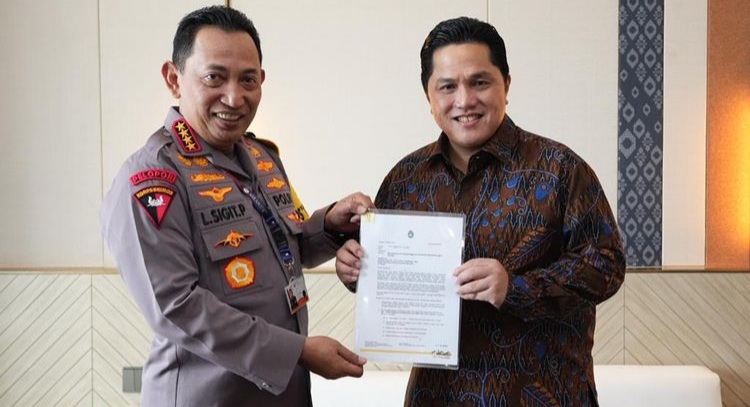 Polisi Gercep Bikin Konsep Baru Penyelenggaraan Liga 1, Erick Kasih Jempol Foto : Ist
