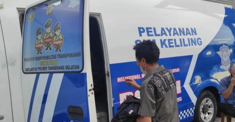 SIM Keliling Tangerang Kota 23 Mei, Hadir Di Pospol Pinang Cipondoh Foto : Ist