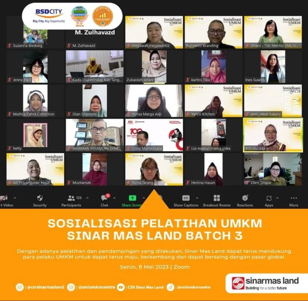 Sinar Mas Land Kembali Gelar Pelatihan UMKM Batch Ke-3 Ist.