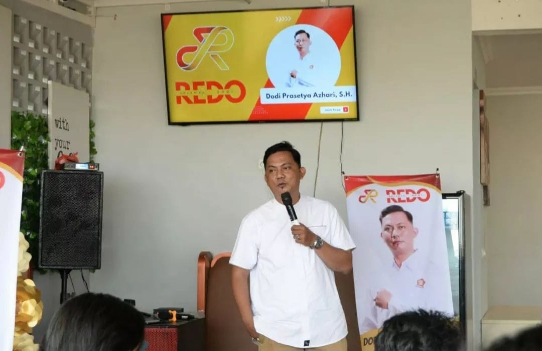 Tekad Bulat Dodi Prasetya Gabung Partai Gerindra Tangsel Bakal calon anggota legislatif (Bacaleg), Dewan Perwakilan Rakyat Daerah Kota Tangsel, Dodi Prasetya Azhari. (din)