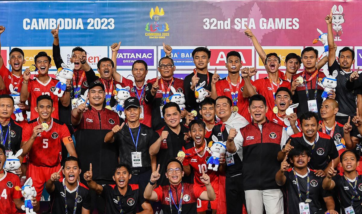 Timnas U-22 Pulang Bawa Medali Emas, Para Suporter Sambut Kedatangan Foto : Ist