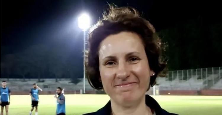 Asosiasi Sepak Bola Palestina: Indonesia Beruntung Punya Erick Thohir Susan Shalabi Assistant Wakil Presiden Assosiasi Palestina. Foto : Ist