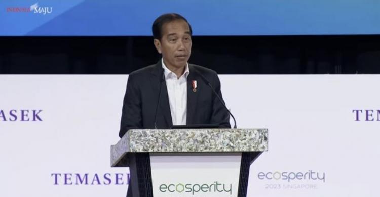 Di Depan Peserta Ecosperity Week Singapura Foto : Setpres