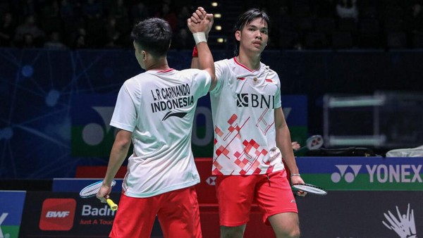 Fajar/Rian Lolos Babak Kedua Indonesia Open 2023 Foto : Ist
