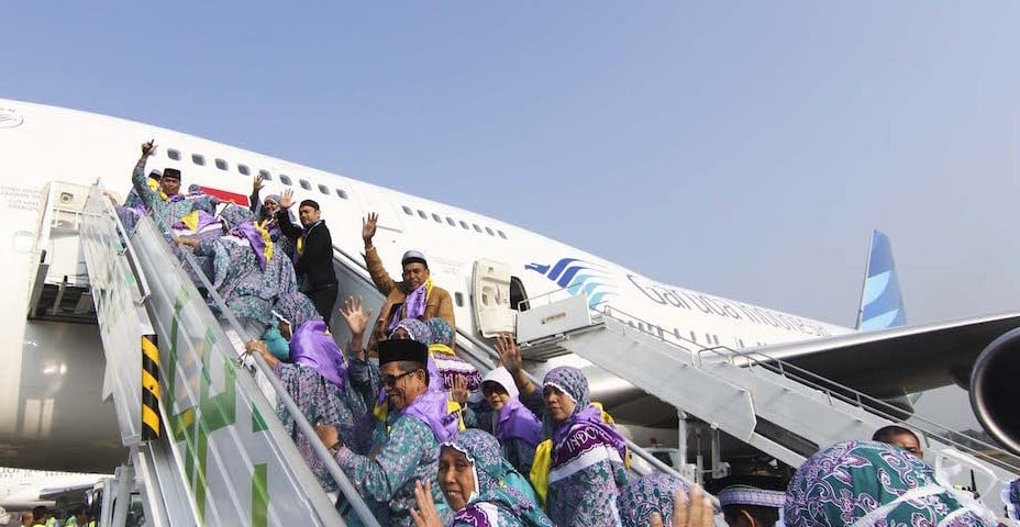 Garuda Indonesia Tuntaskan Penerbangan 110.404 Calon Jemaah Haji 2023 Foto : Ist