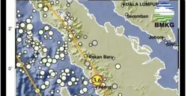 Gempa M3,6 Guncang Padang Panjang, Kedalaman 10 Km Foto : Ist