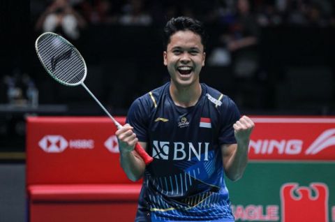 Ginting Melangkah ke 16 Besar Indonesia Open 2023 Foto : Ist