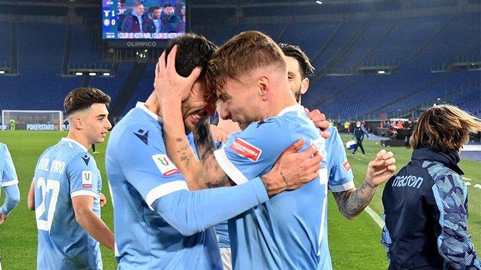 Selebrasi pemain Lazio. Foto : Ist