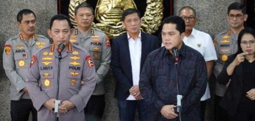Jangan Macam-Macam, Erick Ancam Hukuman Seumur Hidup Untuk Mafia Sepak Bola Foto : Ist